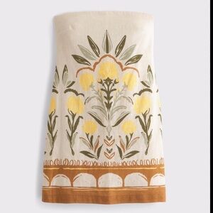 Abercrombie & Fitch Scarlett Linen Strapless Dress